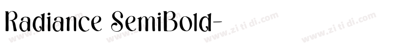 Radiance SemiBold字体转换
